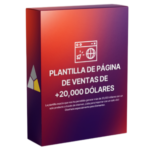 Plantilla de página de ventas que generó +$400K — lista para importar en un clic.